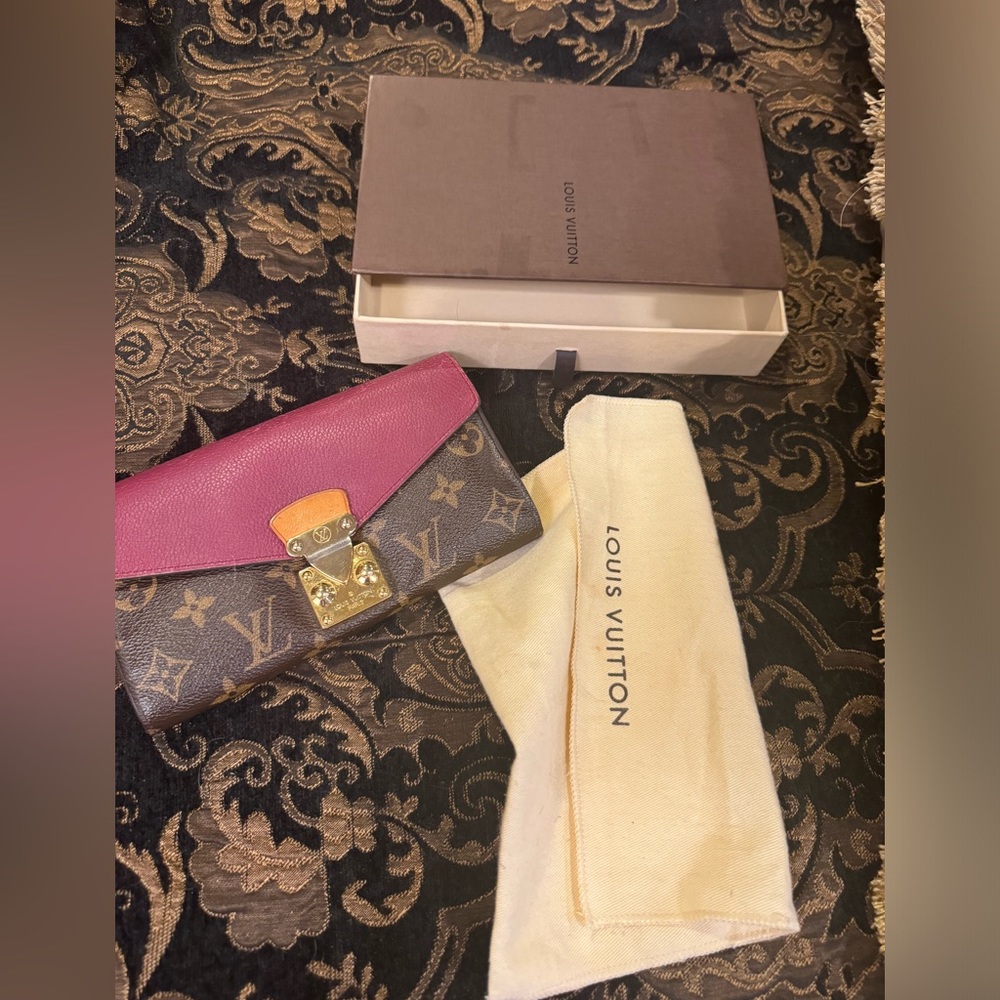 Louis Vuitton Monogrammed Cerise Pallas Long Wallet - Picture 1 of 16